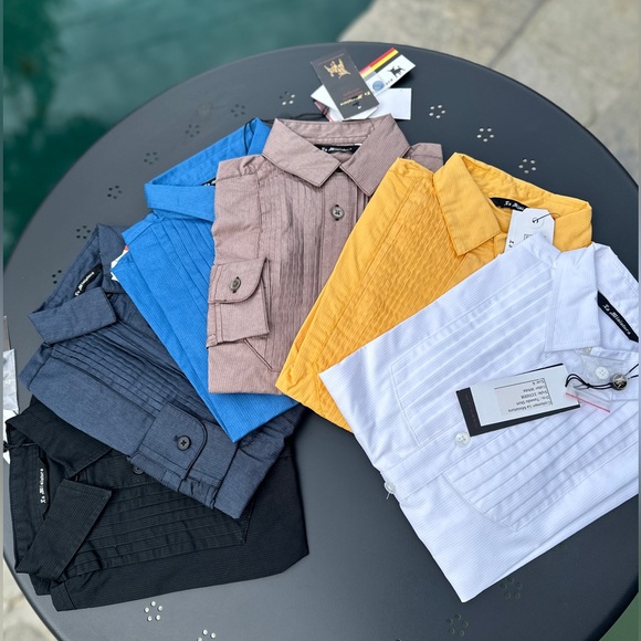 La Miniatura BLUE Tuxedo Shirts - Picture 1 of 3